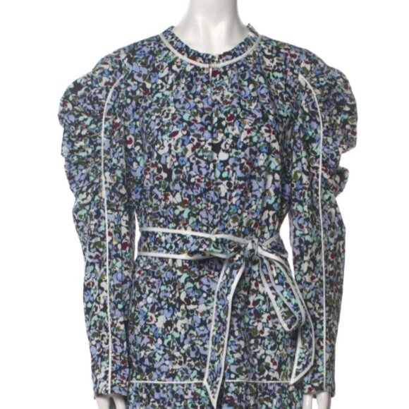 NWOT Marie Oliver Vienna Cotton Seastone Mini Dress 1 $374 - Picture 6 of 9